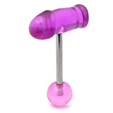 Acrylic Wee Willie Winkie Barbell 1.6mm, 14mm, Purple