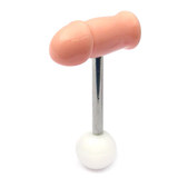 Acrylic Wee Willie Winkie Barbell 1.6mm, 12mm, Flesh