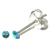 Silver Crystal Studs ST1 - ST2 - ST3 - ST8 - ST9 ST2, 2mm, 1 Pair Aqua AB - alternative image