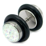 Steel Sparkle Fake Plug 1.2mm, 5mm, 6mm, Crystal AB