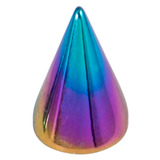 Titanium Threaded Cones 1.6mm 1.6mm, 4mm base, 6mm height. Single Cone, Rainbow