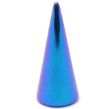 Titanium Threaded Cones 1.6mm 1.6mm, 4mm base, 10mm height. Single Cone, Turquoise