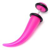 Acrylic Neon Fake Claw Stretcher pink / Large: Acrylic fake banana expander. Apparent max gauge is 8mm.