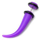 Acrylic Neon Fake Claw Stretcher purple / Large: Acrylic fake banana expander. Apparent max gauge is 8mm.