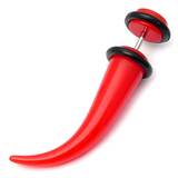 Acrylic Neon Fake Claw Stretcher red / Large: Acrylic fake banana expander. Apparent max gauge is 8mm.
