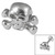 Steel Threaded Attachment - 1.2mm and 1.6mm Cast Steel Skull and Crossbones - SKU 14562