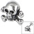 Steel Threaded Attachment - 1.2mm and 1.6mm Cast Steel Skull and Crossbones - SKU 14571