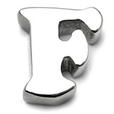 Steel Threaded Attachment - 1.6mm Cast Steel Alphabet 1.6 / Letter F (1.6mm) (casting only)