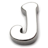 Steel Threaded Attachment - 1.6mm Cast Steel Alphabet 1.6 / Letter J (1.6mm) (casting only)