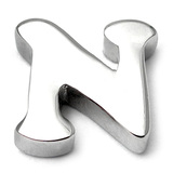 Steel Threaded Attachment - 1.6mm Cast Steel Alphabet 1.6 / Letter N (1.6mm) (casting only)