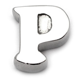 Steel Threaded Attachment - 1.6mm Cast Steel Alphabet 1.6 / Letter P (1.6mm) (casting only)