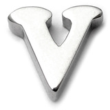 Steel Threaded Attachment - 1.6mm Cast Steel Alphabet 1.6 / Letter V (1.6mm) (casting only)