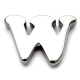 Steel Threaded Attachment - 1.6mm Cast Steel Alphabet 1.6 / Letter W (1.6mm) (casting only)