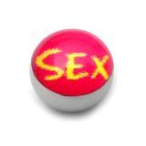 Steel Logo Balls - Words Sex (Pink)