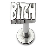 Steel Labret with Cast Steel Attachment 1.6mm 1.6mm, 10mm, Bitch