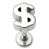 Steel Labret with Cast Steel Attachment 1.6mm - SKU 14703