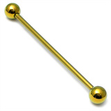 Titanium Industrial Scaffold Barbell 1.6mm 30-46mm 1.6mm, 41mm, 5mm, Gold