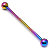 Titanium Industrial Scaffold Barbell 1.6mm 30-46mm 41mm, 5mm, Rainbow