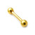 22ct Gold Plated Steel (PVD) Micro Barbell 1.2mm - SKU 1501