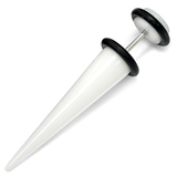 Acrylic Plain Fake Stretchers 1.2mm, 6mm, 4mm, White