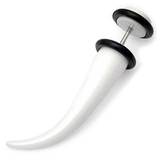Acrylic Plain Fake Claw Stretchers 1.2mm, 6mm, 4mm, White