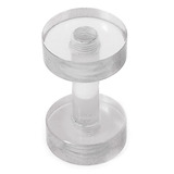 Acrylic Screw Flesh Tunnel 2-8mm 2 (no hole down middle) / uv clear