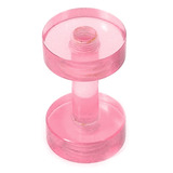 Acrylic Screw Flesh Tunnel 2-8mm 2 (no hole down middle) / uv pink