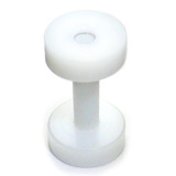Acrylic Screw Flesh Tunnel 2-8mm 2 (no hole down middle) / white