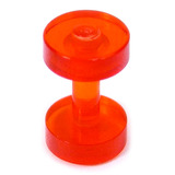 Acrylic Screw Flesh Tunnel 2-8mm 2 (no hole down middle) / uv red
