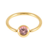 Gold Plated Steel Jewelled BCRs light_pink / 12 / 1.6
