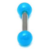 Acrylic Neon Ball Micro Barbell 1.2mm 1.2mm, 10mm, 3mm, Blue
