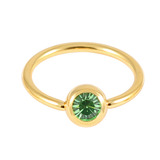 Gold Plated Steel Jewelled BCRs light_green / 12 / 1.6