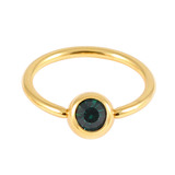 Gold Plated Steel Jewelled BCRs dark_green / 12 / 1.6