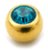 22ct Gold Plated Steel (PVD) Jewelled Balls - SKU 1533