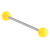 Acrylic Neon Barbell 1.6mm 1.6mm, 10mm, 6mm, Yellow - alternative image