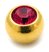 Gold Plated Steel Jewelled Balls 1.6mm, 5mm, Fuchsia