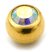 Gold Plated Steel Jewelled Balls 1.6mm, 5mm, Crystal AB