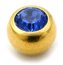 22ct Gold Plated Steel (PVD) Jewelled Balls - SKU 1545