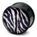Acrylic Logo Plugs 6-14mm 10mm, Zebra