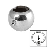 Steel Clip in Jewelled Balls 3mm - SKU 15486