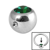 Steel Clip in Jewelled Balls 3mm - SKU 15493