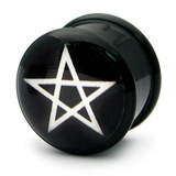 Acrylic Logo Plugs 6-14mm 6mm, Pentagram