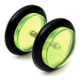 Acrylic Fake Plugs 1.2mm, 5mm, 6mm, Green