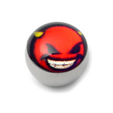 Steel Logo Balls - Pictures 1.6mm, 6mm, Cheeky Devil