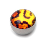 Steel Logo Balls - Pictures 1.6mm, 6mm, Leopard Print (Gold)