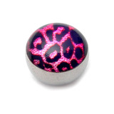 Steel Logo Balls - Pictures 1.6mm, 6mm, Leopard Print (Pink)