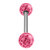 Smooth Glitzy Ball Barbell Double Ended with 5mm balls - SKU 15669