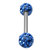Smooth Glitzy Ball Barbell Double Ended with 5mm balls - SKU 15674