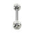 Smooth Glitzy Ball Double Micro Bar 1.2mm - SKU 15679