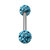 Smooth Glitzy Ball Double Micro Bar 1.2mm - SKU 15681